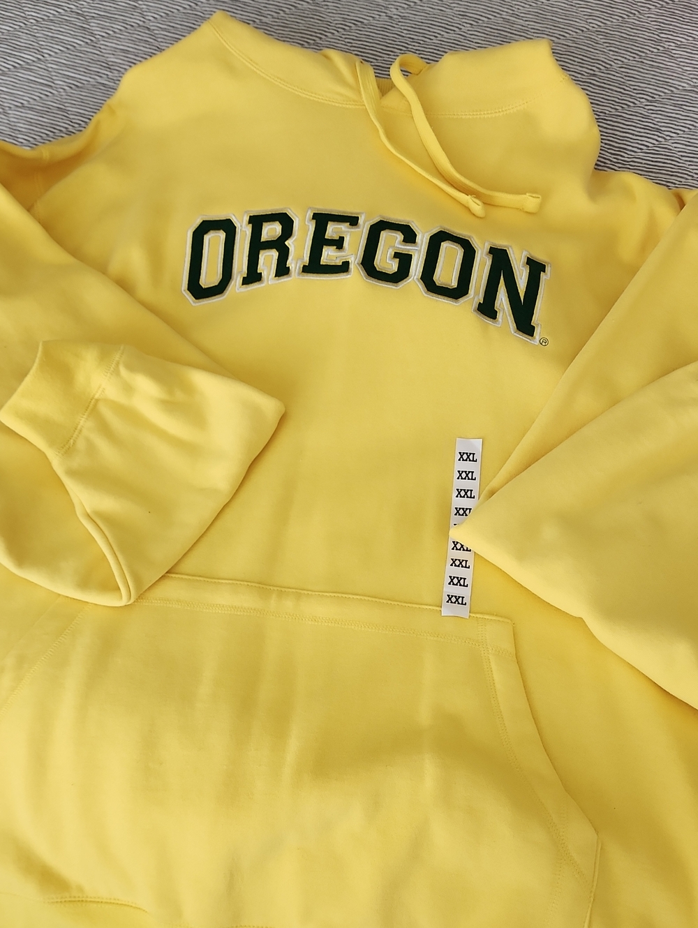 Oregon Men's Yellow Hoodie Sweatshirt with Logo